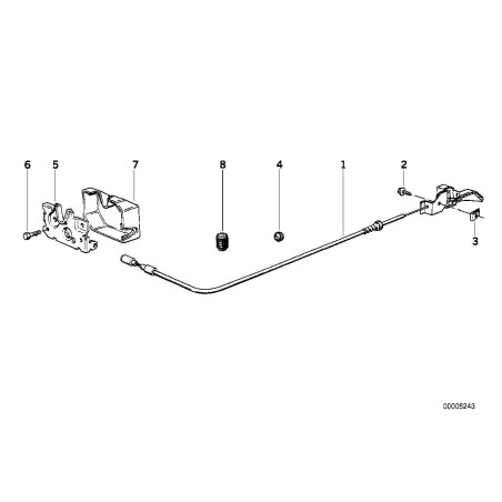 Câble de déverrouillage du capot avant avec poignée - Pièce d'origine BMW 51231884281