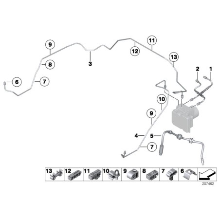 Tuyau de frein avant - Pièce d'origine BMW 34306790550
