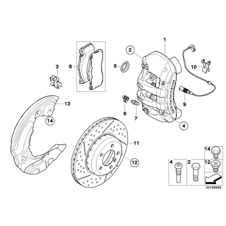 Jeu de plaquettes de frein avant - Pièce d'origine BMW 34116786044