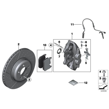 Jeu de plaquettes de frein avant - Pièce d'origine BMW 34116859066