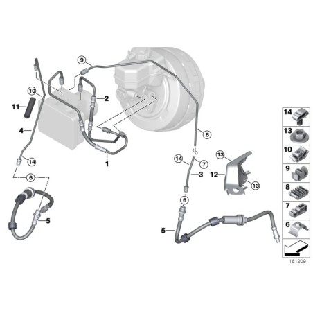 Tuyau de frein avant - Pièce d'origine BMW 34326853507
