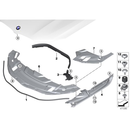 Ensemble de deux paires de butées avant - Pièce d'origine BMW 2x51237291089
