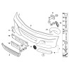 Grille d'admission d'air du pare-chocs avant gauche N/S - Pièce d'origine BMW 51117895883 Grille d'admission d'air du pare-chocs avant gauche N/S - Pièce d'origine BMW 51117895883