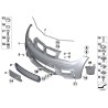 Grille centrale de pare-chocs avant - Pièce d'origine BMW 51117900764 Grille centrale de pare-chocs avant - Pièce d'origine BMW 51117900764