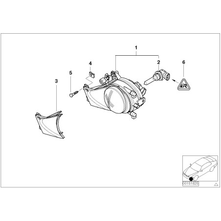 Ensemble de couvercle de phare antibrouillard avant gauche et droit - Pièce d'origine BMW 63176906428/63176906427 Ensemble de couvercle de phare antibrouillard avant gauche et droit - Pièce d'origine BMW 63176906428/63176906427