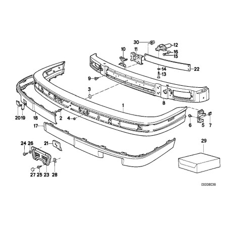 Bouclier avant - Pièce d'origine BMW 51111976134