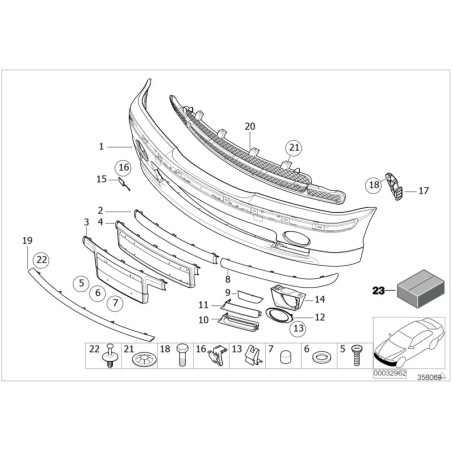 Bouclier avant - Pièce d'origine BMW 51112497156