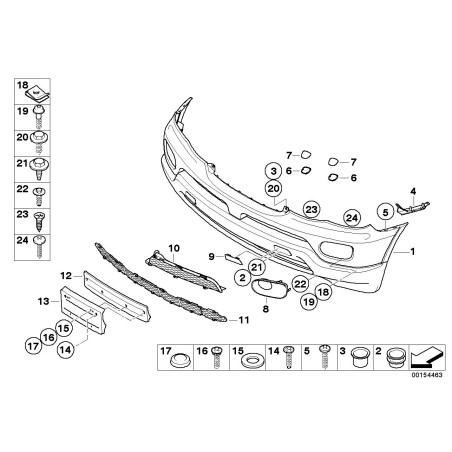 Bouclier avant - Pièce d'origine BMW 51117146578 Bouclier avant - Pièce d'origine BMW 51117146578
