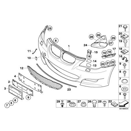 Bouclier avant - Pièce d'origine BMW 51117899051 Bouclier avant - Pièce d'origine BMW 51117899051