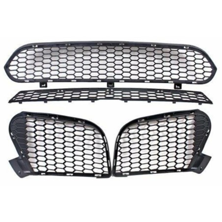 Ensemble de grille de pare-chocs avant 4 pièces - Pièce d'origine BMW 51117205559 Ensemble de grille de pare-chocs avant 4 pièces - Pièce d'origine BMW 51117205559