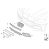 Ensemble de grille de pare-chocs avant 4 pièces - Pièce d'origine BMW 51117205559 Ensemble de grille de pare-chocs avant 4 pièces - Pièce d'origine BMW 51117205559