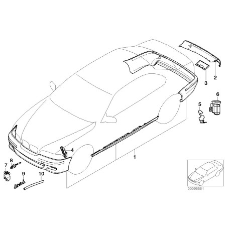 Guide de pare-chocs avant gauche - Pièce d'origine BMW 51117895415