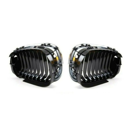 Pare-chocs avant Grille de calandre chromée Paire - Pièce d'origine BMW 51137064317/51137064318 Pare-chocs avant Grille de calandre chromée Paire - Pièce d'origine BMW 51137064317/51137064318