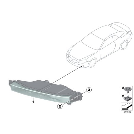 Feu antibrouillard à LED pour pare-chocs avant gauche N/S - Pièce d'origine BMW 63177234927