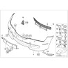 Cache de grille inférieure centrale de pare-chocs avant - Pièce d'origine BMW 51112268644 Cache de grille inférieure centrale de pare-chocs avant - Pièce d'origine BMW 51112268644