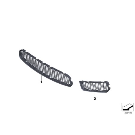 Grille centrale inférieure du pare-chocs avant - Pièce d'origine BMW 51118050494 Grille centrale inférieure du pare-chocs avant - Pièce d'origine BMW 51118050494