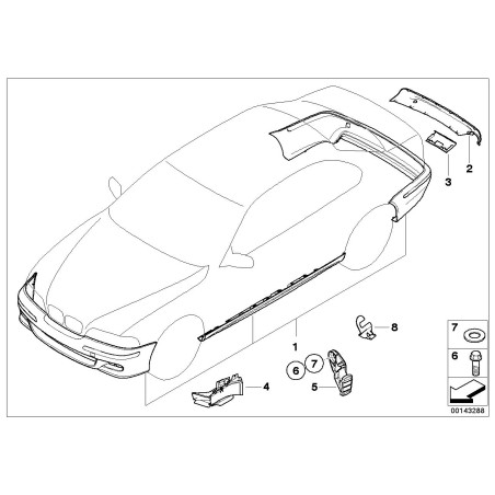 Support de montage de pare-chocs avant gauche - Pièce d'origine BMW 51118195295
