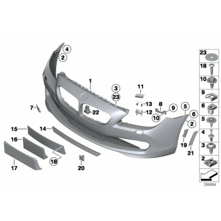 Support de plaque d'immatriculation avant - Pièce d'origine BMW 51137224771
