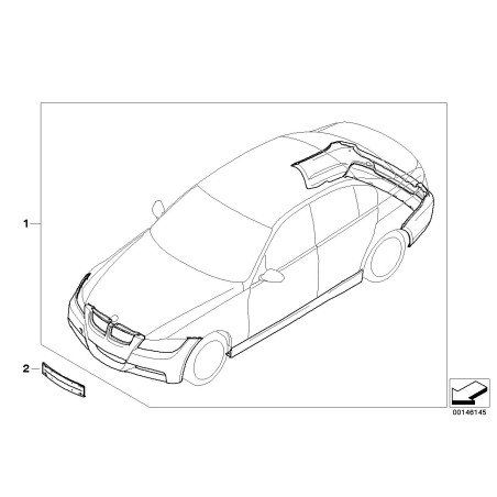 Support de plaque d'immatriculation avant - Pièce d'origine BMW 8041136