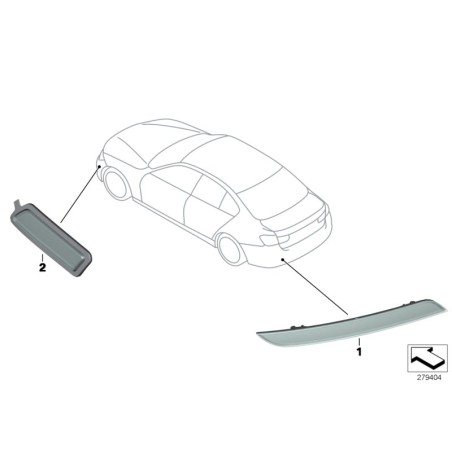 Réflecteur de pare-chocs avant droit - Pièce d'origine BMW 63147274522