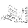 Bande de garniture en aluminium blanc pour pare-chocs avant côté droit - Pièce d'origine BMW 51117181358 Bande de garniture en aluminium blanc pour pare-chocs avant côté droit - Pièce d'origine BMW 51117181358