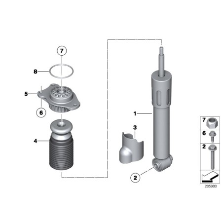 Butée de suspension avant - Pièce d'origine BMW 33536784122
