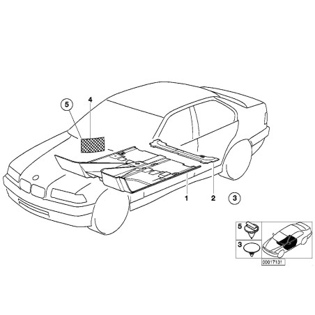 Tapis de sol avant anthracite - Pièce d'origine BMW 51478187151