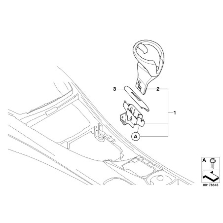 Console centrale avant avec porte-gobelet pour conduite à gauche - Pièce d'origine BMW 51169122655