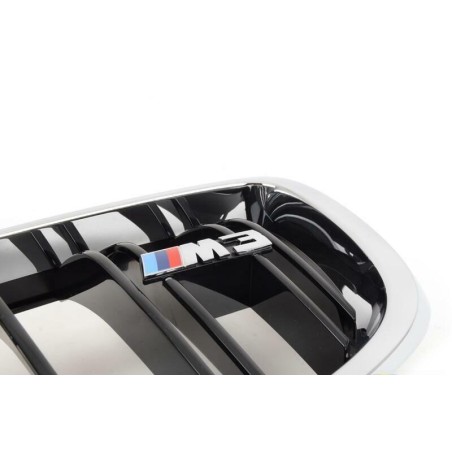 Grille de calandre avant chromée gauche + droite - Pièce d'origine BMW 51138056411/51138054332 Grille de calandre avant chromée gauche + droite - Pièce d'origine BMW 51138056411/51138054332