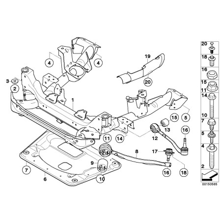 Bague de bras de suspension avant - Pièce d'origine BMW 31121124622