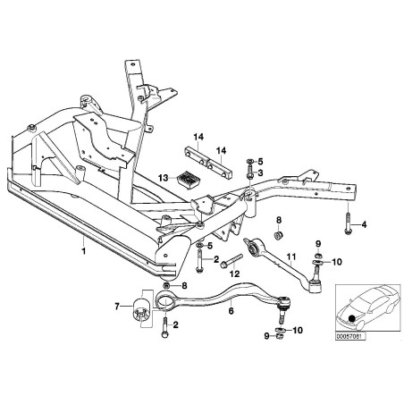 Paire de silentblocs de bras de suspension avant - Pièce d'origine BMW 31129068753 Paire de silentblocs de bras de suspension avant - Pièce d'origine BMW 31129068753