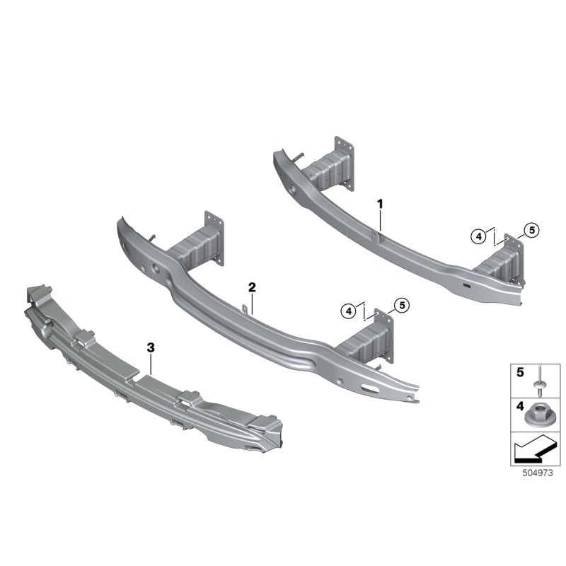 Mousse de support de barre de choc avant - Pièce d'origine BMW 51112990205