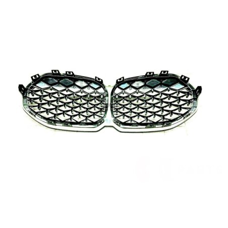 Grille de calandre avant à motif en losange Shadow Line - Pièce d'origine BMW 51138080490 Grille de calandre avant à motif en losange Shadow Line - Pièce d'origine BMW 51138080490