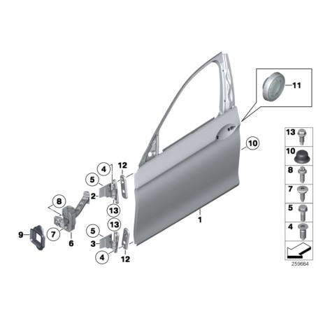 Frein de porte avant - Pièce d'origine BMW 51217182005