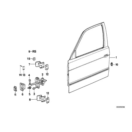 Frein de porte avant - Pièce d'origine BMW 51218155698