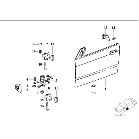 Frein de porte avant - Pièce d'origine BMW 51218161782 Frein de porte avant - Pièce d'origine BMW 51218161782