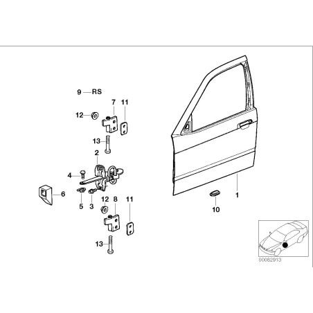 Frein de porte avant - Pièce d'origine BMW 51218165005