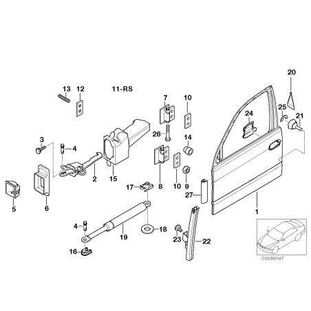 Frein de porte avant - Pièce d'origine BMW 51218234604 Frein de porte avant - Pièce d'origine BMW 51218234604