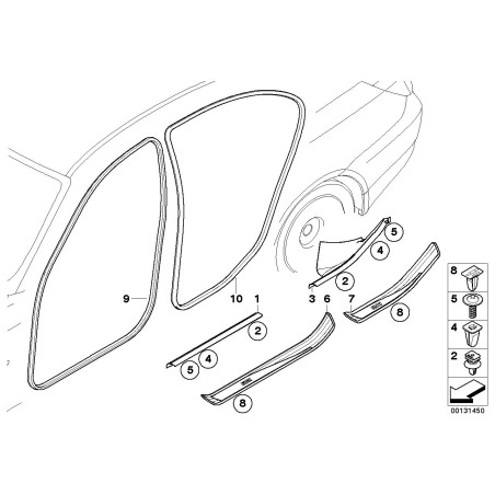 Garniture noire de seuil d'entrée de porte avant - Pièce d'origine BMW 51477066627