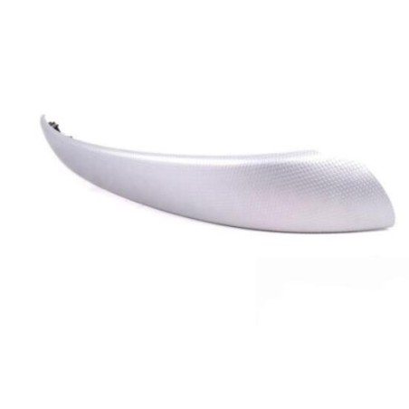 Cache de poignée intérieure de porte avant en aluminium argenté Glacier gauche - Pièce d'origine BMW 51418037455