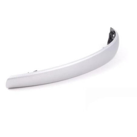 Cache de poignée intérieure de porte avant en aluminium argenté Glacier gauche - Pièce d'origine BMW 51418037455