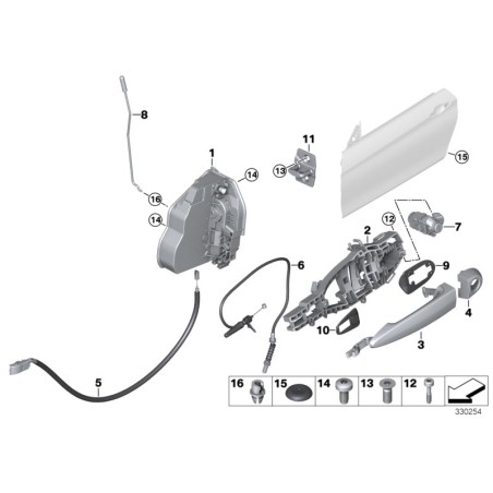 Serrure de porte avant gauche - Pièce d'origine BMW 51217202143