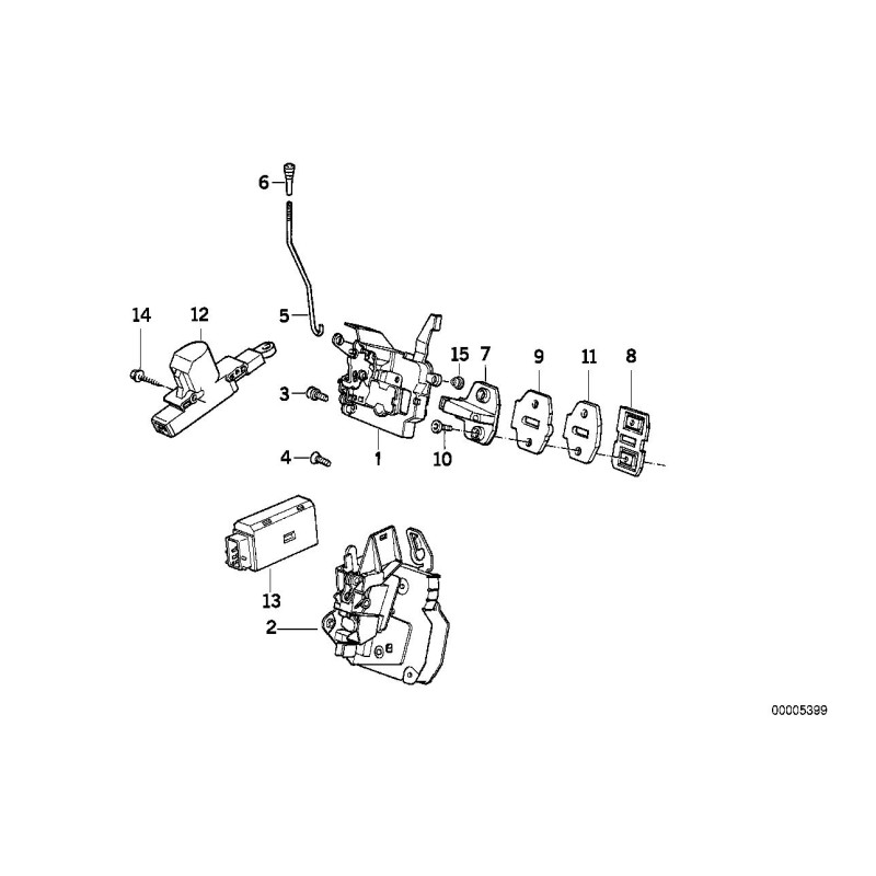 Actionneur de verrouillage de porte avant - Pièce d'origine BMW 51268356065