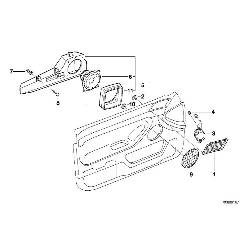 Haut-parleur de porte avant - Pièce d'origine BMW 65138352689