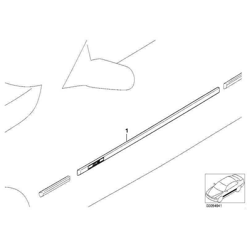 Moulure de porte avant gauche - Pièce d'origine BMW 51132695681