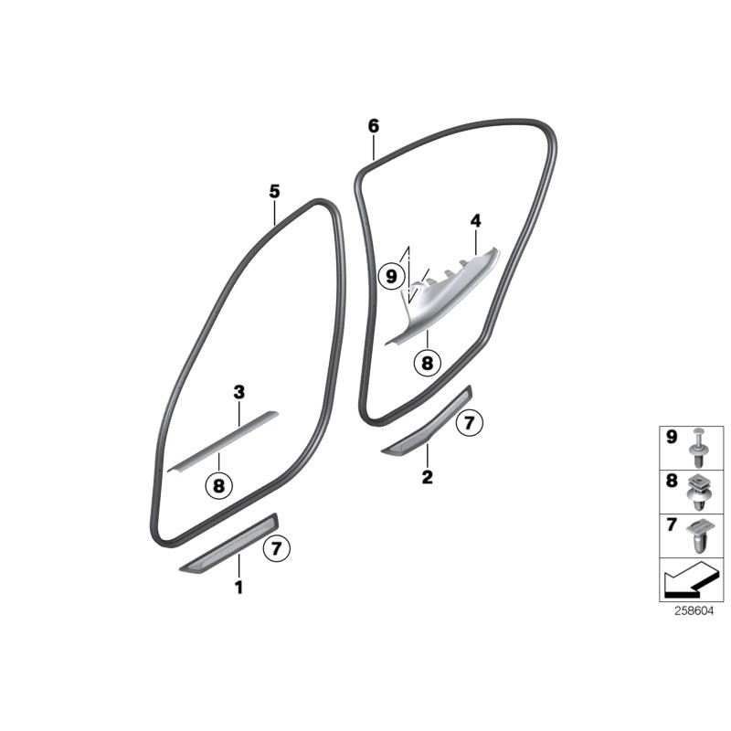Seuil de porte avant - Pièce d'origine BMW 51477266637