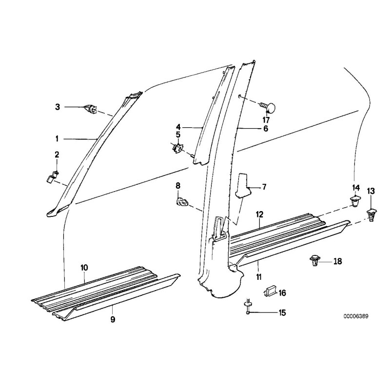 Bande de seuil de porte avant - Pièce d'origine BMW 51471904595