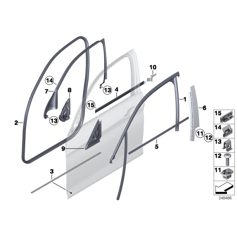 Enceinte de porte avant Harman Kardon Couvercle de tweeter Paire - Pièce d'origine BMW 51337270759/51337270760