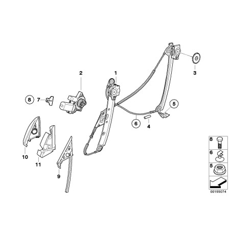 Cache de tweeter de haut-parleur de porte avant Harman Kardon - Paire - Pièce d'origine BMW 51337270889/51337270890