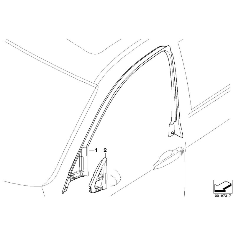 Cache de tweeter de haut-parleur de porte avant gauche N/S - Pièce d'origine BMW 51337258575